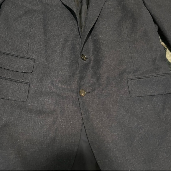 Ralph Lauren Purple Label Mens Navy Wool/Linen/Silk Blend Blazer- Sz 44R (Read) - Picture 12 of 13